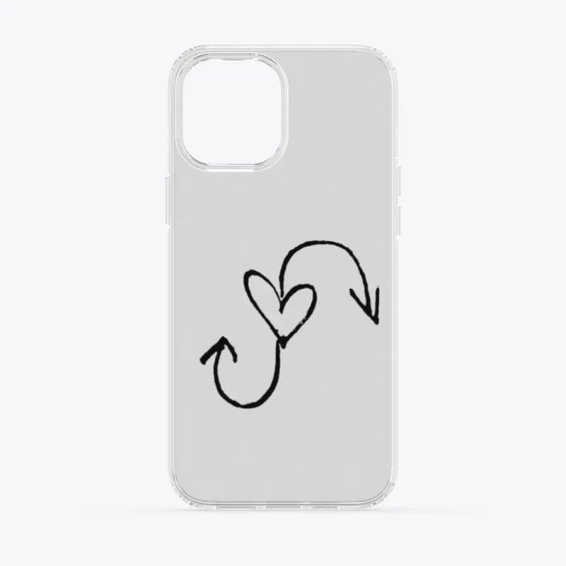 Heart Clock Clear iPhone Case