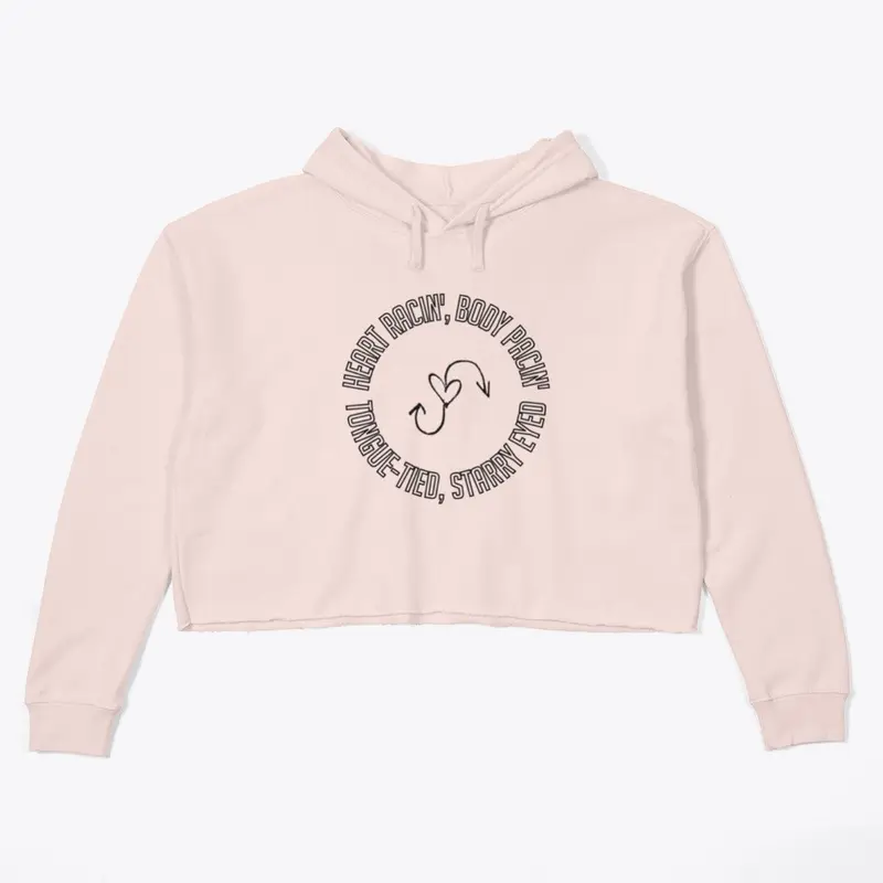 Tongue-Tied, Starry Eyed Cropped Hoodie